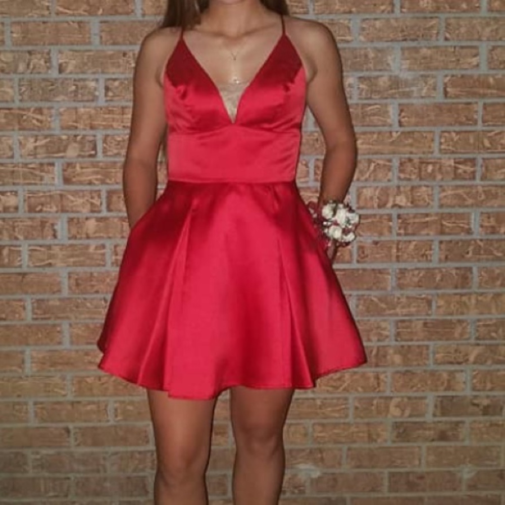 Short Red Homecoming Dress